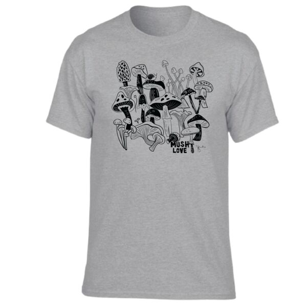 Mushroom T-Shirt (Grey Heather) Thumbnail